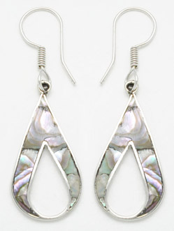 Earrings of drop soaked with shell