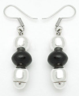 Earrings 2 circiulos and stone in way