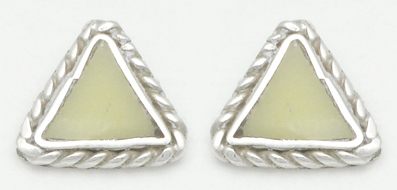 Earrings triangle of resin