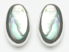 Earrings small oval in shell