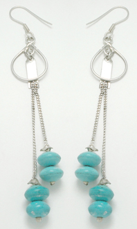Earrings drop with Pendant   turquoise
