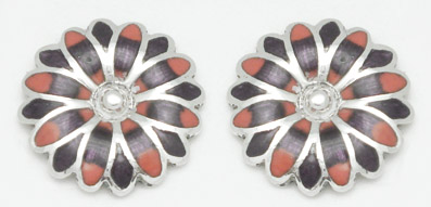 Earrings flower of resin