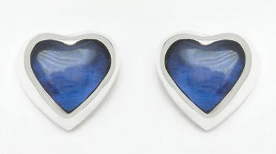 Earrings heart of resin