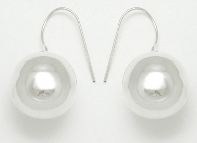 Earrings 16 mm ball with welded hook