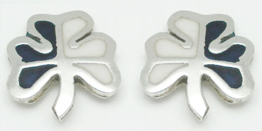 Earrings clover resin two colors