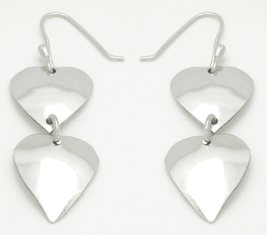Earrings 2 smooth hearts