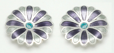 Earrings medium resin flower
