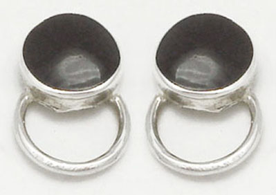 Earrings shield with resin