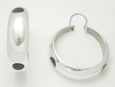 Earrings pendant earrings with 4 resin spots