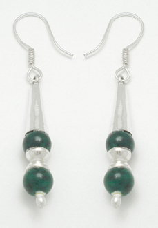 Cone earrings with 2 stones