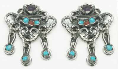 Earrings baroque with stones