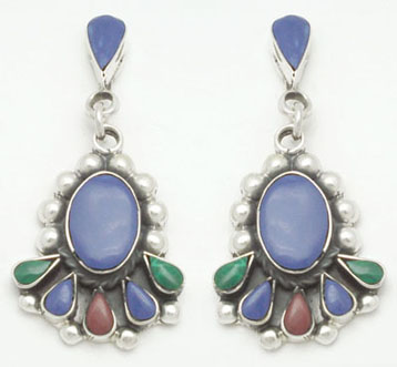 Baroque earrings with stones drops