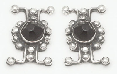 Earrings of and  Latin fat woman with stone