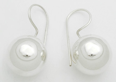 14 mm ball earrings with welded hook