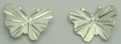 Earrings diamond finishings of butterfly