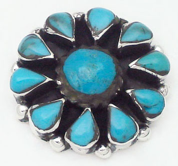 Button of flower of turquoise