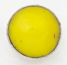 Round button of white resin