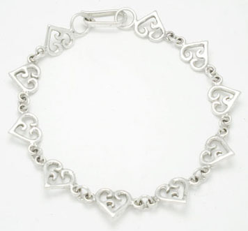 Bracelet 10 hearts small with curl