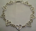 Bracelet 9 hearts small with curl