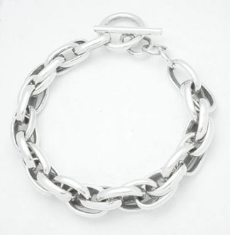 Bracelete medium smoothed ring  interleaved