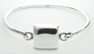 Bracelet thin  tube with square boarded