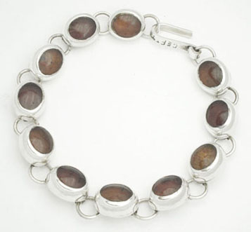 Bracelet oval with resin brown