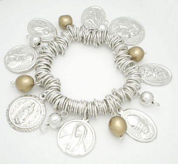 Bracelet sphere earrings and pendant with plastic brown