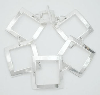 Bracelet of perforated big square