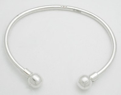 Baby's bracelet of 2 spheres smooth
