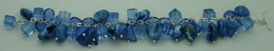 Bracelet of combined dark blue stones