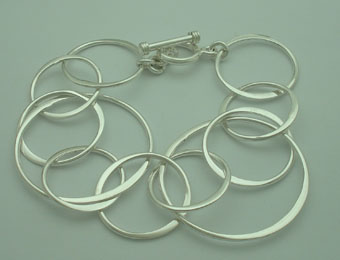 Bracelet of perforated circles