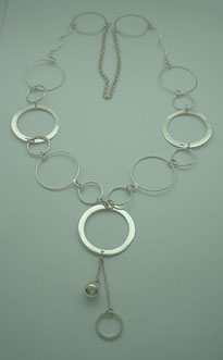 Geometric necklace with sphere No. 10