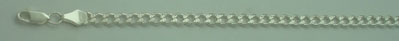 Chain of ironed round links 45 cm diamond finishings
