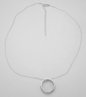 Necklace of of chain with pendant perforated