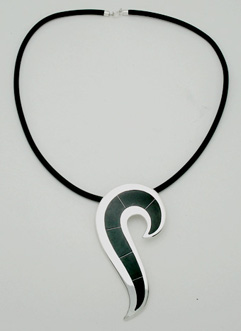 Necklace Pendant  on sign of onyx in rubber