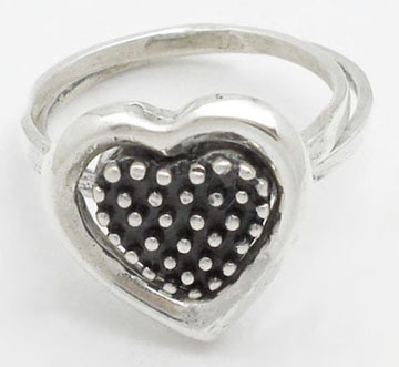 Double ring of heart of spheres and perforated