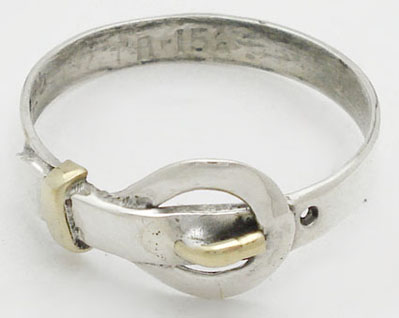 Belt ring with brass