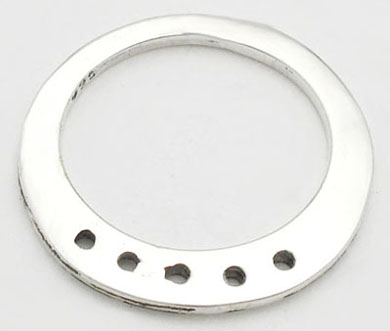Flat ring with perforated circles small