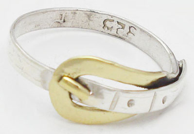 Belt ring with brass buckle