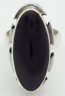 Malachite ring in oval in type bottle top