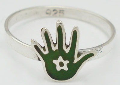 Resin hand ring green