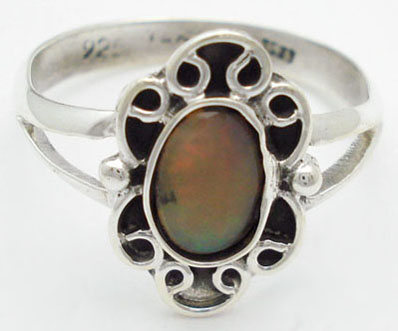 Glass ring sunflower with curl oxidizeds