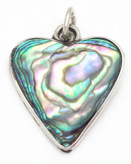 Pendant of heart with shell