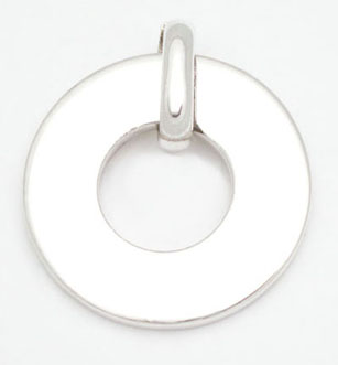 Round pendant with perforated circle