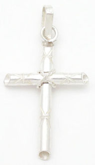 Cross pendant with stars small