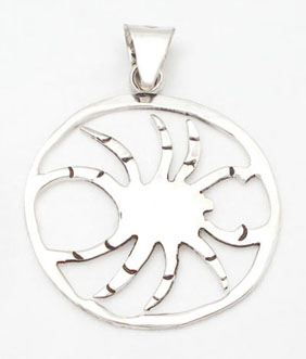 Pendant and  circle perforated with sign cancer