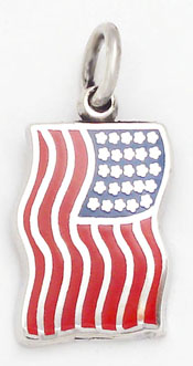 Pendant of flag of USA of resin