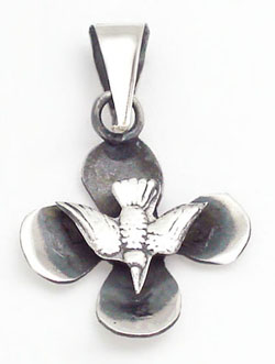 Flower pendant with pigeon small