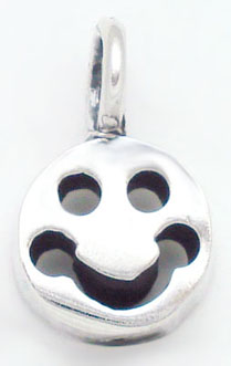 Pendant round face smiling boarded
