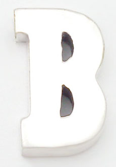 Pendant of letter B boarded